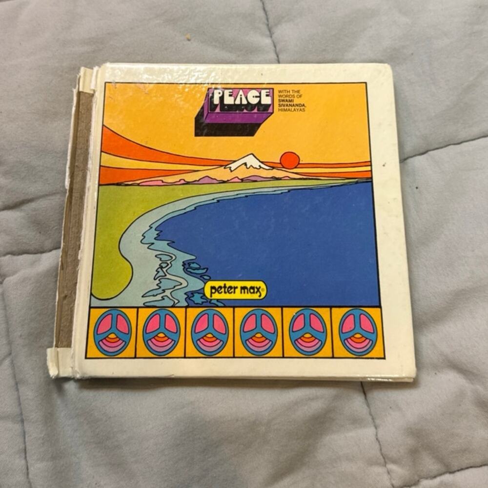 Peace Book Peter Max Arjuna 1970 Psychedelic Pop Art Beatles Swami Sivananda